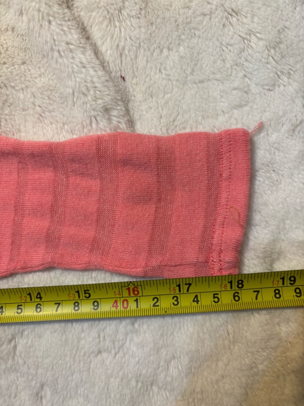 Forever 21 Top Small Coral Pink Semi-Sheer Striped Long-Slv Boat Neck Stretch - Picture 14 of 14